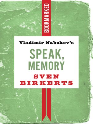 cover image of Vladimir Nabokov's Speak, Memory